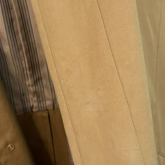 Issey Miyake Sport Jacket Vintage Chore Trench Khaki Brown Collared Coat Button - Picture 12 of 14